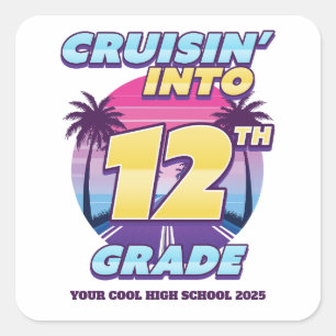Sticker Carré Retour à l'école, 12e année