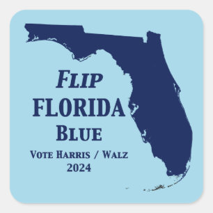 Sticker Carré Retourner Florida Blue en 2024