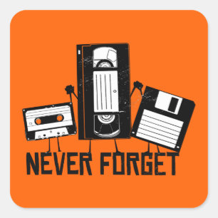 Sticker Carré Retournez-Moi Dans Les Années 90 - N'OUBLIEZ JAMAI