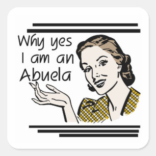 Sticker Carré Retro Abuela Gits