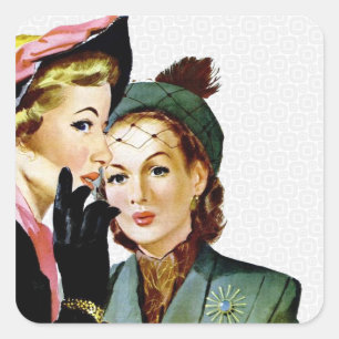 Sticker Carré Retro Gossip
