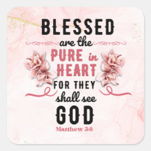 Rétro Matthew 5:8 Aquarelle Calla Lillies