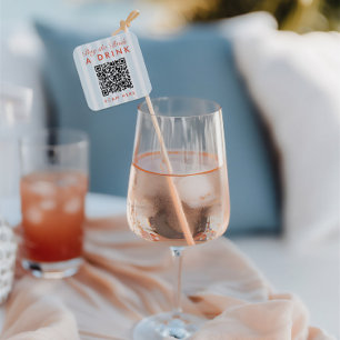 Sticker Carré Retro Moderne Bachelorette Bleue Bleu Vintage Code