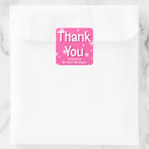 Sticker Carré Retro Pretty Rose Malibu Etoiles Fête des mariées 