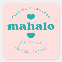 Retro Union rose et Mariage Turquoise Mahalo
