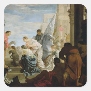 Sticker Carré Réunion d'Anthony et de Cléopâtre, c.1645