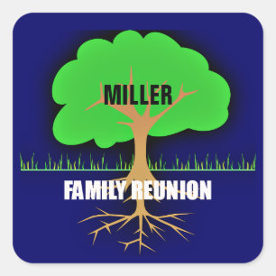 Sticker Carré Réunion familiale/arbre familial