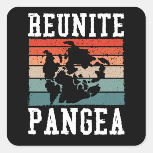 Sticker Carré Réunite pangea