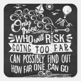 Sticker Carré Réussite Réussite Persévérance Typographie Citatio