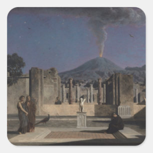 Sticker Carré Rêve dans les ruines de Pompeii, 1866