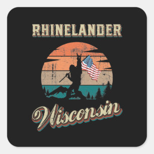 Sticker Carré Rhinelander Wisconsin