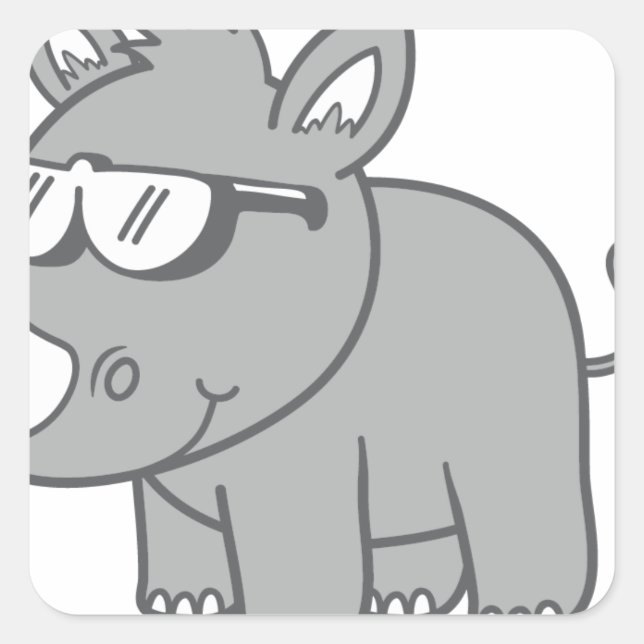 STICKER CARRÉ RHINO (Devant)