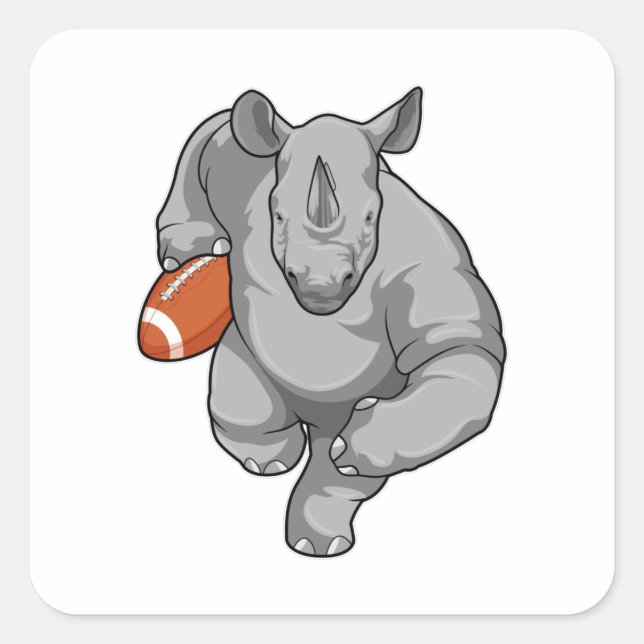 Sticker Carré Rhino de football (Devant)