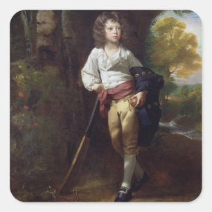 Sticker Carré Richard Heber, 1782 (huile sur toile)