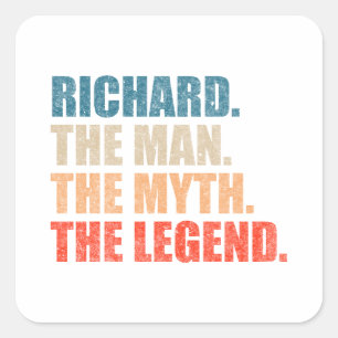 Sticker Carré Richard L'Homme Le Mythe La Légende
