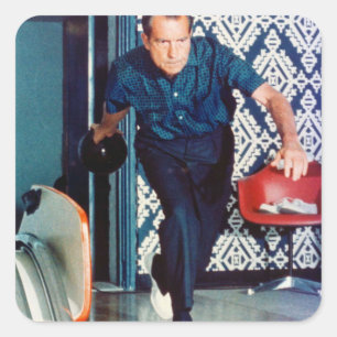 Sticker Carré Richard Nixon Bowling