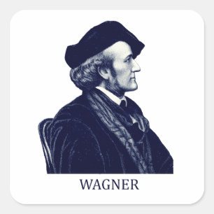 Sticker Carré Richard Wagner, bleu
