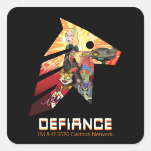 Sticker Carré RICK ET MORTY™ Space Beth Defiance Crew