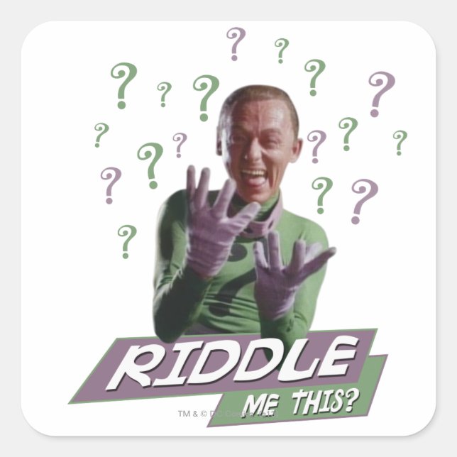 Sticker Carré Riddler - Riddle Me This (Devant)
