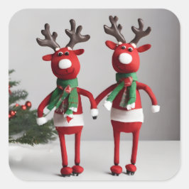 Sticker Carré Riendeers