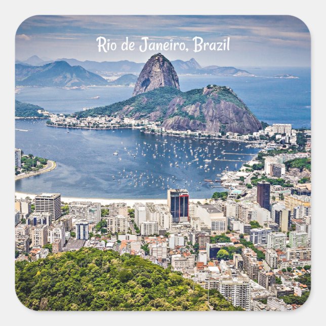 Sticker Carré Rio de Janeiro, Brésil (Devant)
