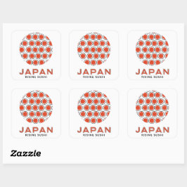 Sticker Carré Rising Sushi