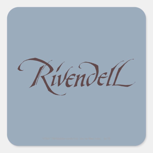 Sticker Carré Rivendell Name Solid (Devant)