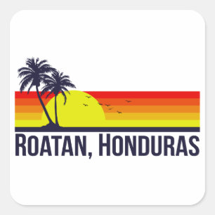 Sticker Carré Roatan Honduras