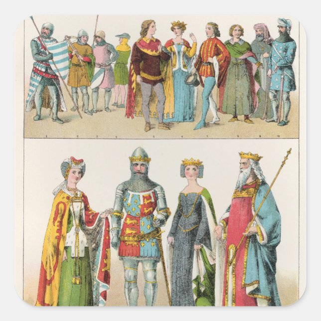 Sticker Carré Robe anglaise (Devant)