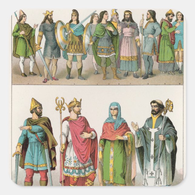 Sticker Carré Robe anglo-saxonne (Devant)