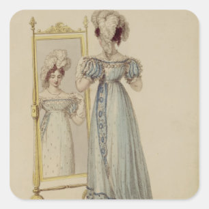 Sticker Carré Robe de cour, assiette de mode de la Reposi d'Acke