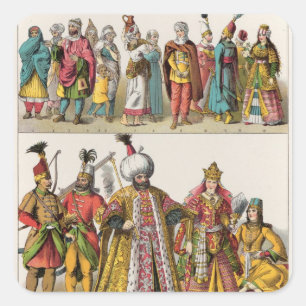 Sticker Carré Robe de Moorish et de turc