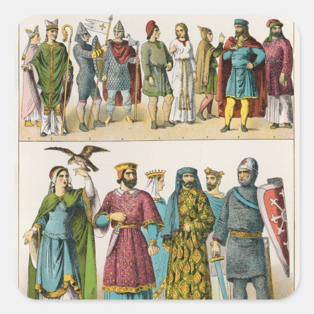 Sticker Carré Robe française (Devant)