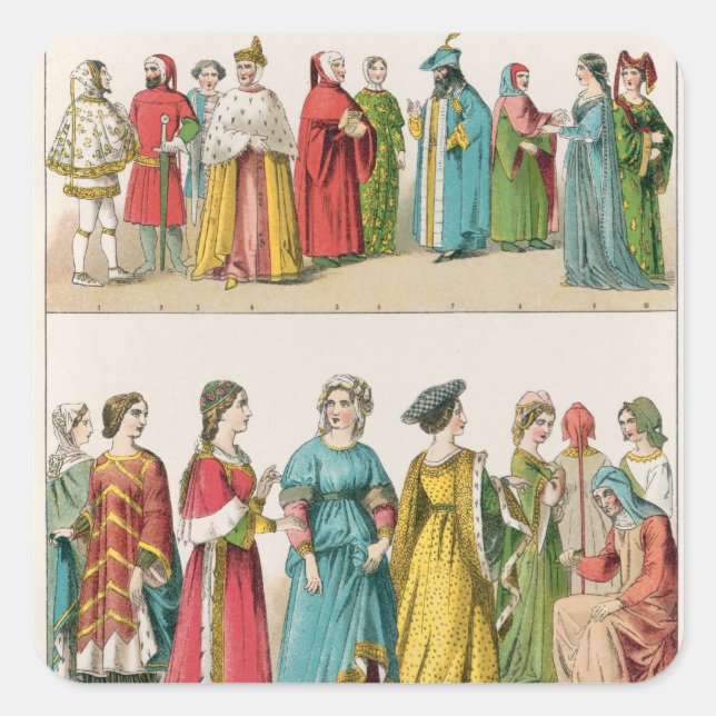 Sticker Carré Robe italienne (Devant)