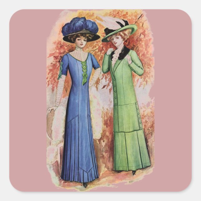 Sticker Carré Robe vintage (Devant)