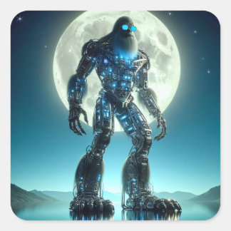 Sticker Carré Robot Sasquatch