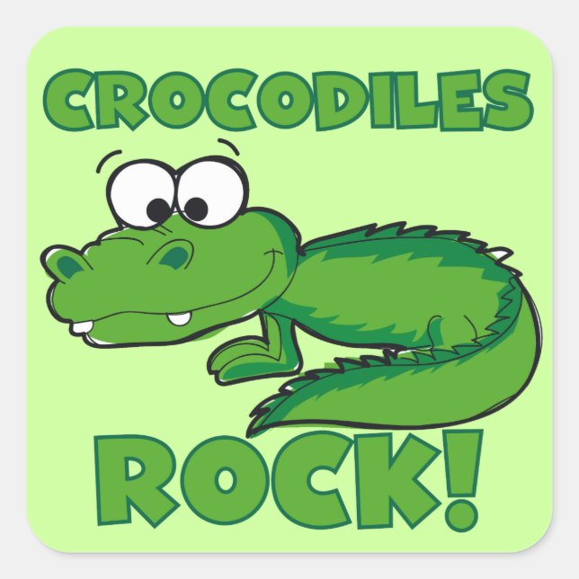 Sticker Carré Roche de crocodiles (Devant)