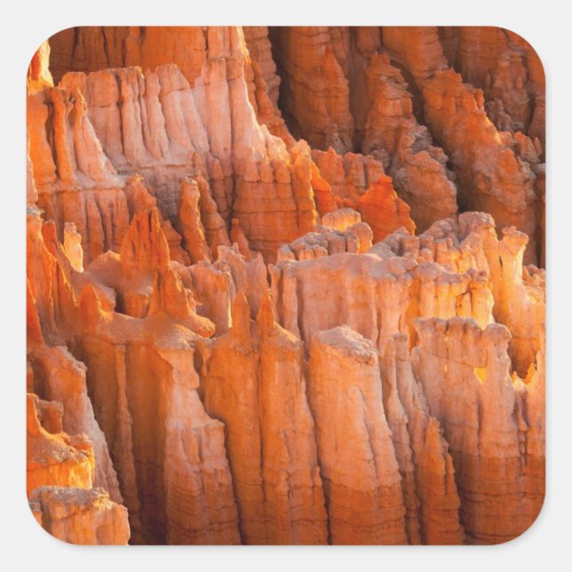 Sticker Carré Rocher Hoodoos à la lumière du matin (Devant)