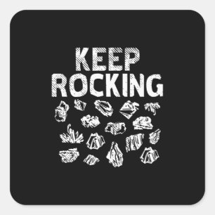 Sticker Carré Rock Collector - Keep Rocking