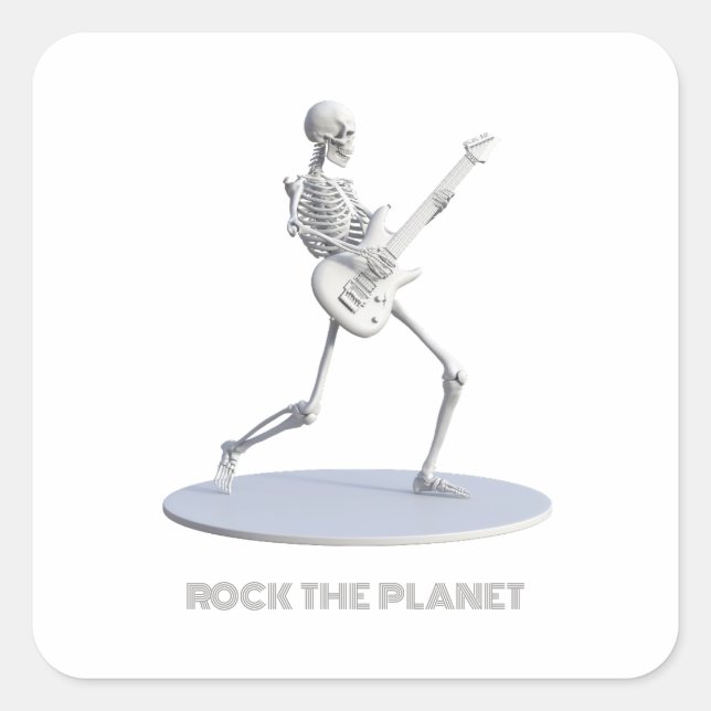 Sticker Carré Rock The Planet (Devant)