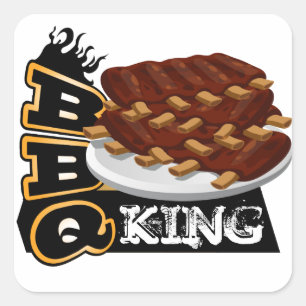 STICKER CARRÉ ROI DE BBQ !