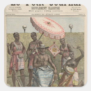 Sticker Carré Roi de Behanzin du Dahomey