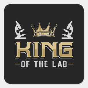 Sticker Carré Roi Du Laboratoire Technicien Laboratoire Techniqu