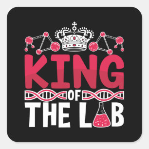 Sticker Carré Roi Du Laboratoire Technique Technicien En Laborat