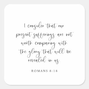 Sticker Carré Romains 8:18 verset biblique