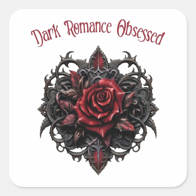 Sticker Carré Romance Sombre Obsession (Devant)