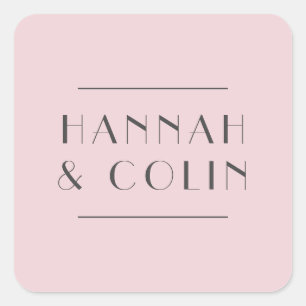 Sticker Carré Romantique Dusty Rose Peony Moderne