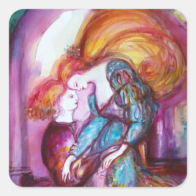 Sticker Carré ROMEO ET JULIET Romantique Saint Valentin (Devant)