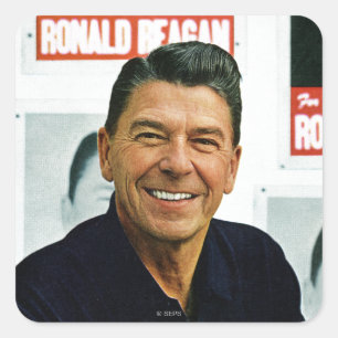 Sticker Carré Ronald Reagan