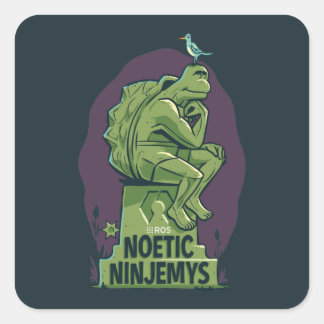 Sticker Carré ROS Noetic Ninjemys